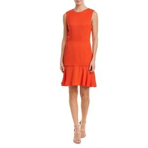 Reiss orange sleeveless A line dress size 4